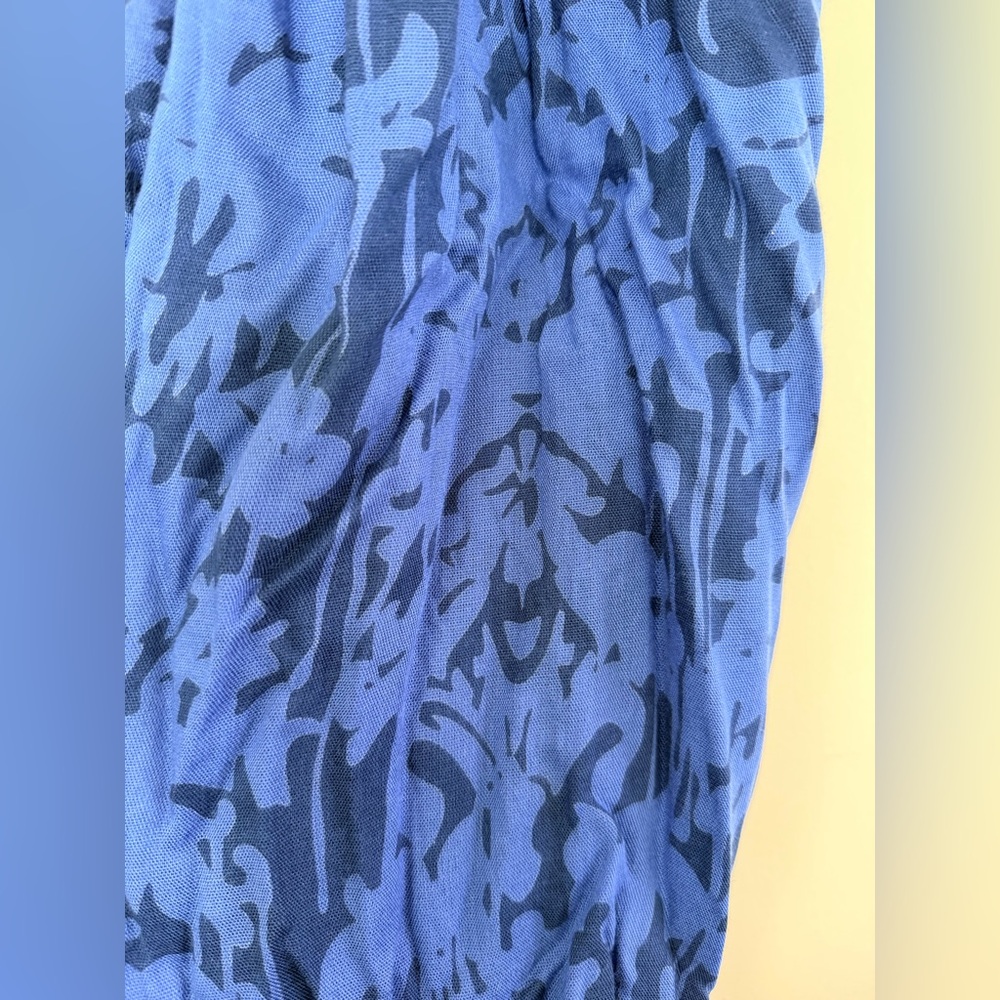 Blue Floral Scarf